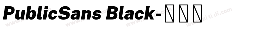 PublicSans Black字体转换